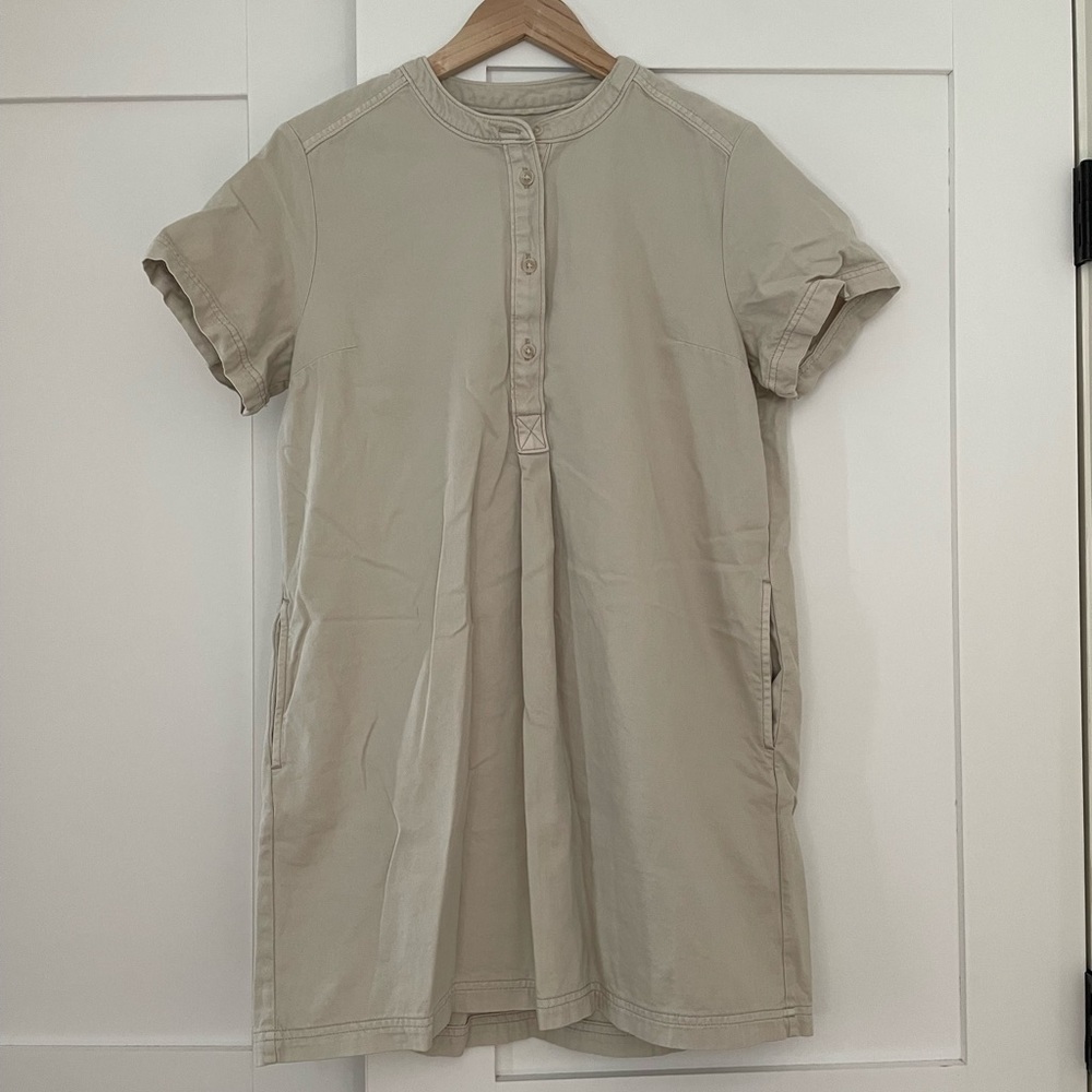 Gap Women’s Khaki Twill Short Sleeve Tunic Dress size Medium